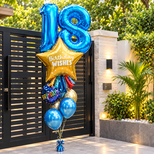 18th Birthday Wishes Balloons Bouquet