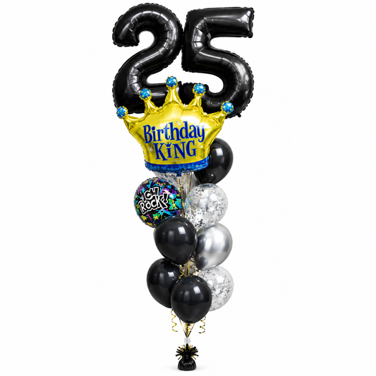 25th Birthday King Balloons Bouquet