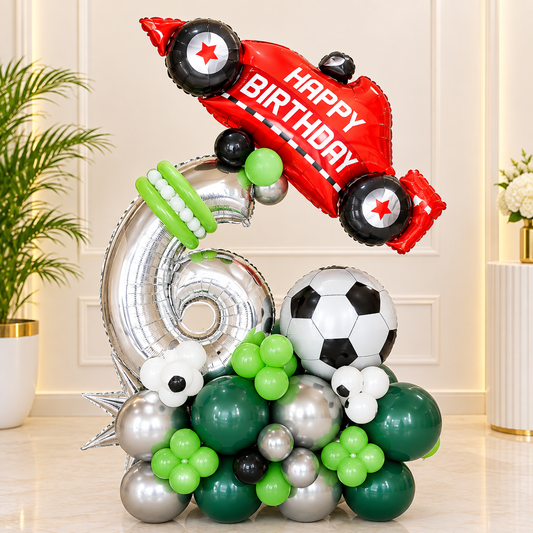 6Th Birthday Balloon Stacks
