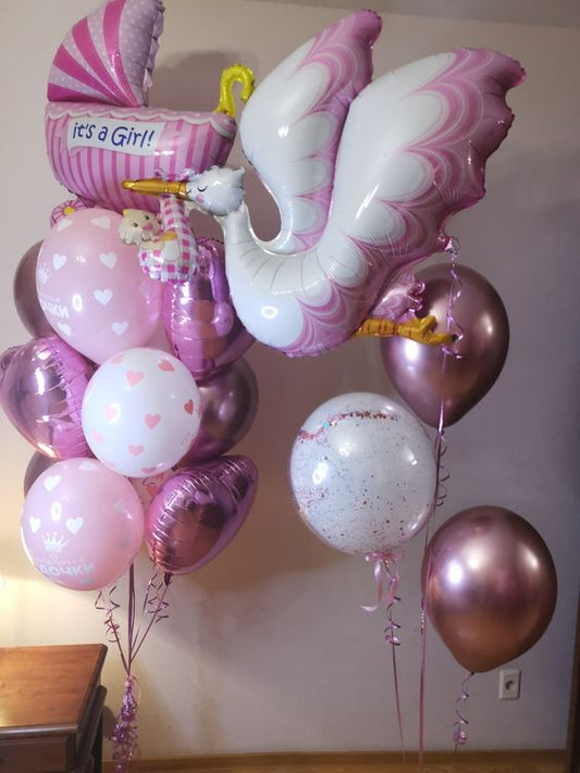 Party Baloon Baby Girl Bouquet 40