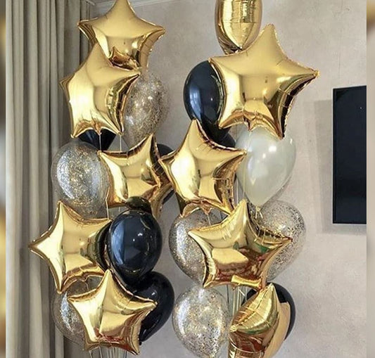 14th Number Gold Plain Latex