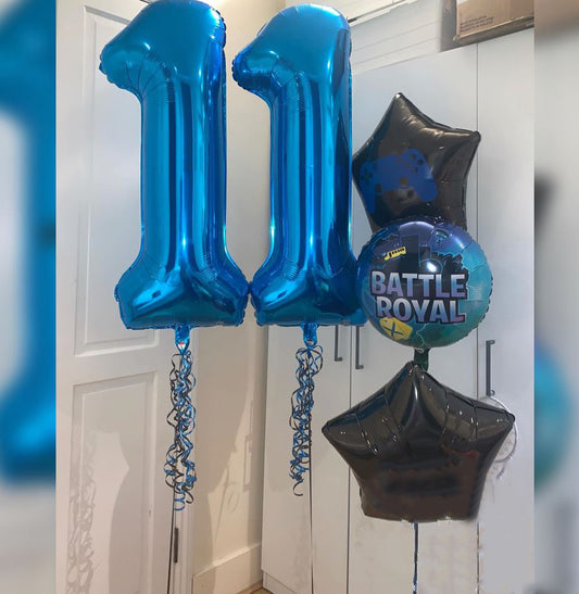 11th Birthday Battle Royal Theme Balloon Bouquet