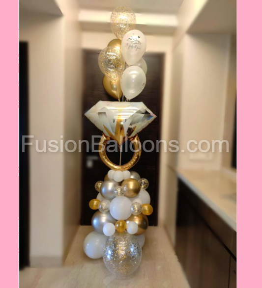 Party Balloons Bride to Be Rings Balloons Stack