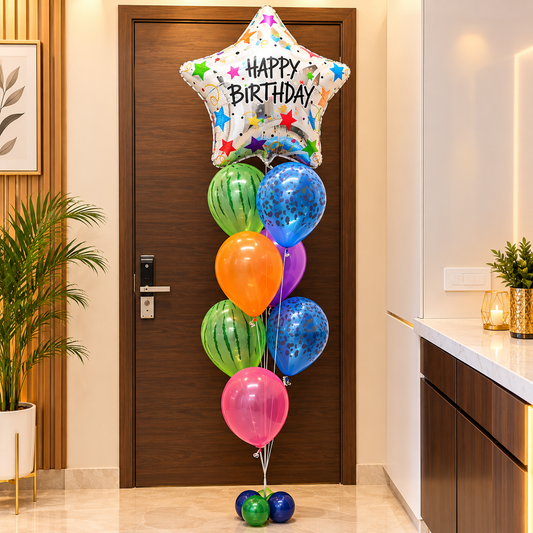 Happy BIrthday Star Balloon Bouquet