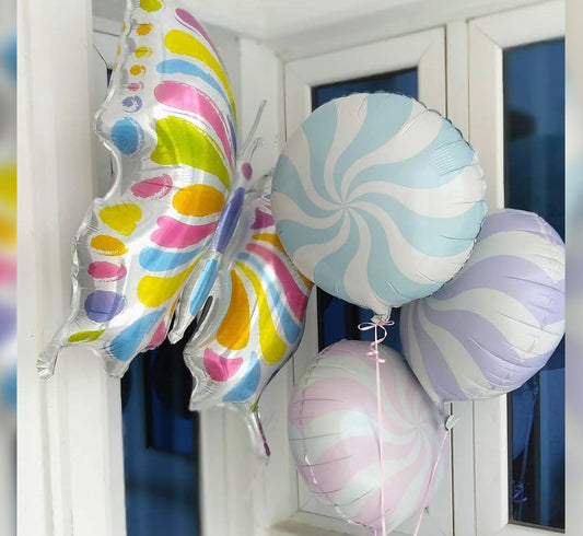 Candy Theme Butterfly Balloon Bunch