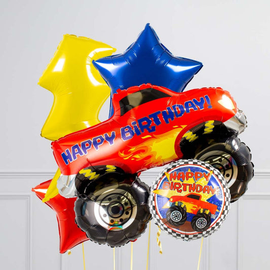 Hot Wheels Truck Birthday Balloon Bouquet