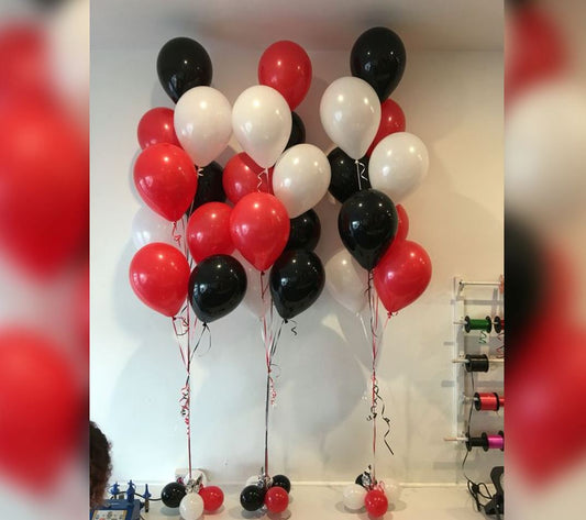 Casino Theme Red And Black Latex Balloon Bouquet