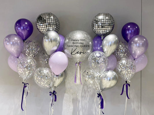 Happy Birthday Disco Theme Balloon Bouquet
