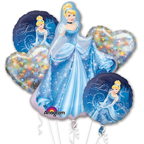 Balloons Party Celebrate Cinderella Birthday Balloons Bouquet
