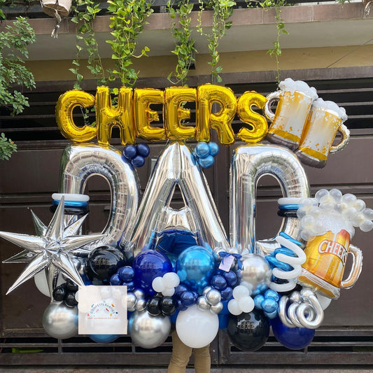 "CHEERS DAD" Cluster Balloon Bouquet