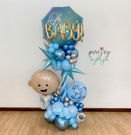 Oh Baby & Baby Boy Balloon Bouquet
