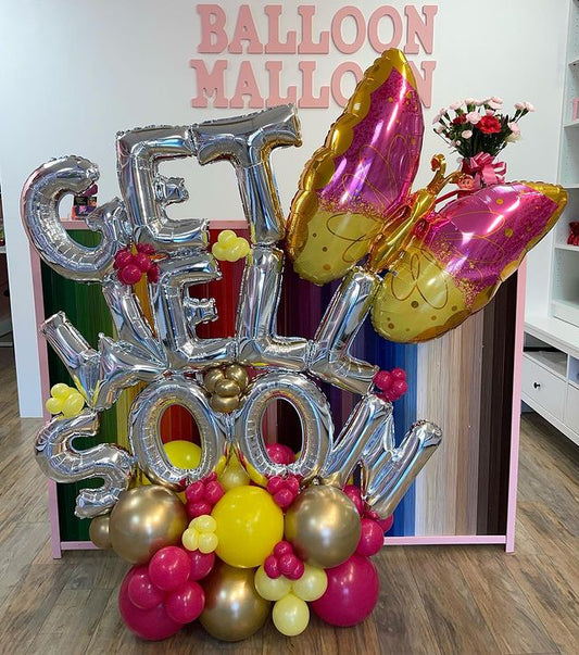 Party Helium Balloon Get Well Soon Bouquet 18