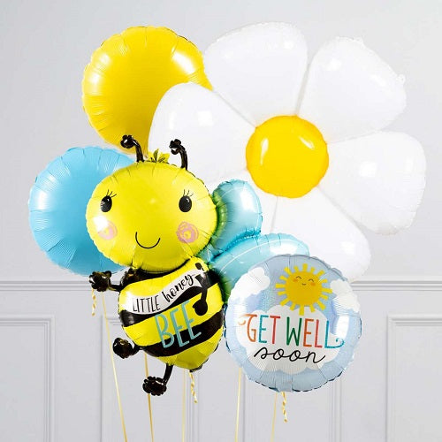 Party Helium Balloon Get Well Soon Bouquet 7