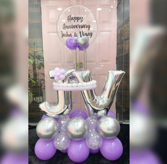 Happy Anniversary & Supershape Letter Balloon Bouquet