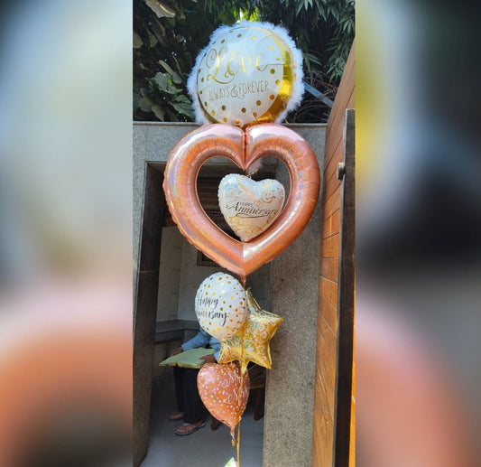 Happy Anniversary and Love always forever Balloon Bouquet