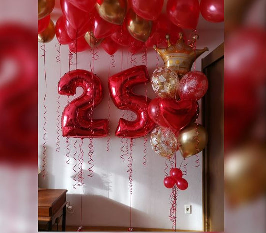 25th Number Crown Theme Balloon D?cor