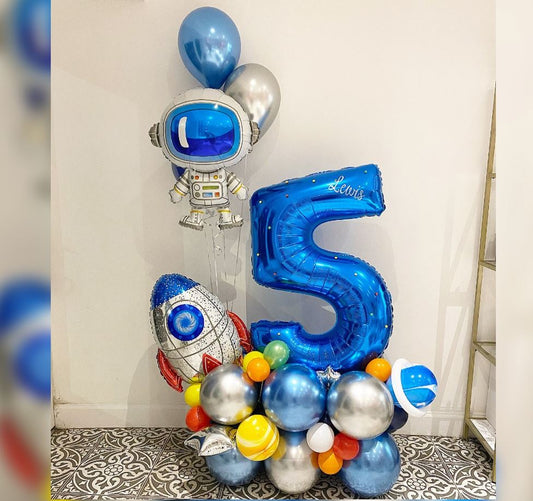 5th Birthday Astronaut Balloon Bouquet