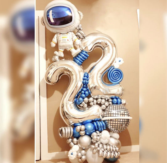 22th Birthday Astronaut Disco Balloon Bouquet
