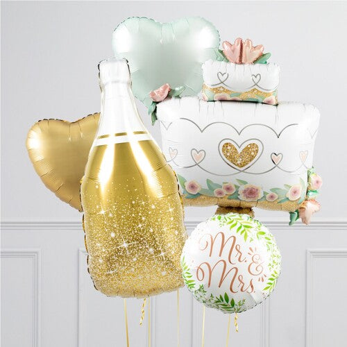 Wedding Cake Champagne Balloon Bouquet