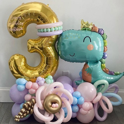 Party Balloon Dinosaur Theme Helium Balloon Bouquet -28