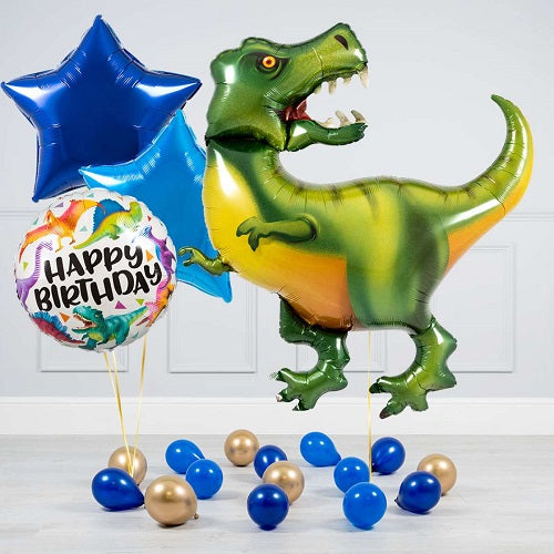 Party Balloon Dinosaur Theme Helium Balloon Bouquet -6