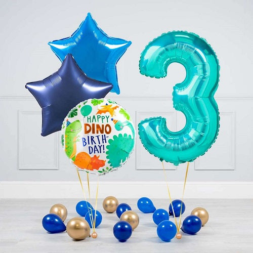 Party Balloon Dinosaur Theme Helium Balloon Bouquet -7