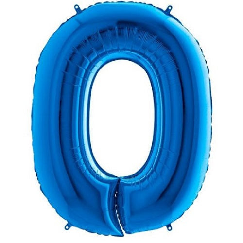 Party Balloon 40" Number Blue (0) Foil Balloon 