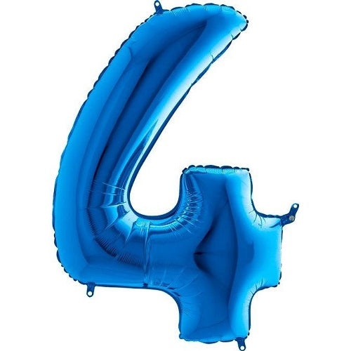 40" Number Blue (4) Foil Balloon 