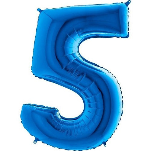 40" Number Blue (5) Foil Balloon 