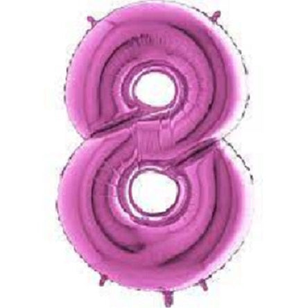 40" Fuxia Number (8) Foil Balloon 