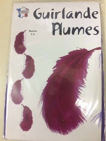 Party Balloon Voilet Feathers Bunting 2 Meter
