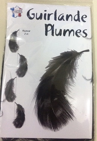 Party Balloon Black Feathers Bunting 2 Meter