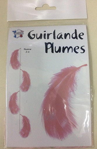 Party Balloon Baby Pink Feathers Bunting 2 Meter