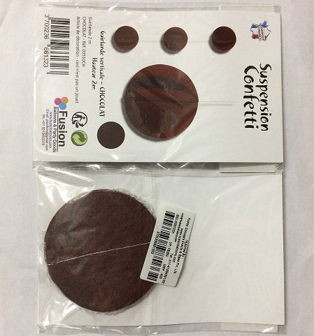 Party Balloon Chocolate Color Round Paper Garland - 2M  