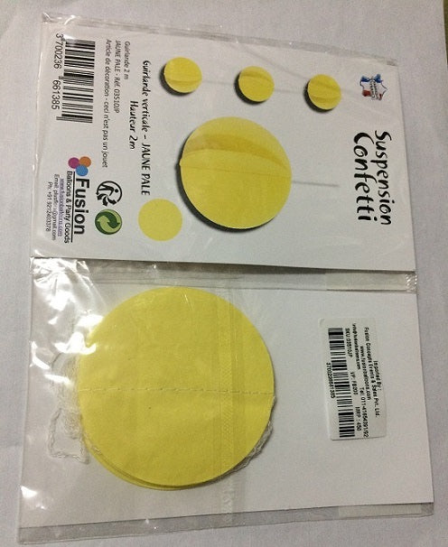 Party Balloons Light Gold Round Paper Garland - 2M  