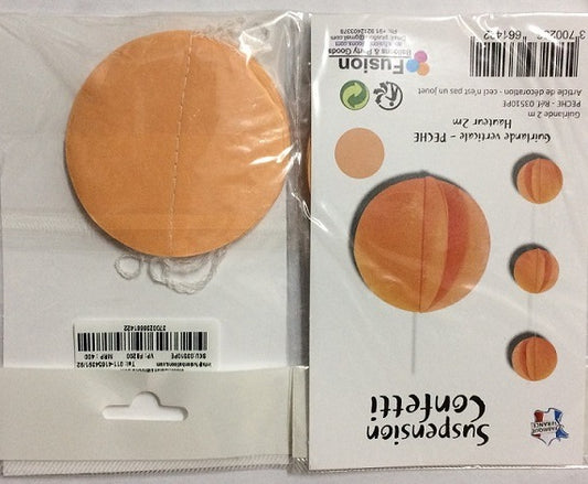 Party Balloon Peach Round Paper Garland