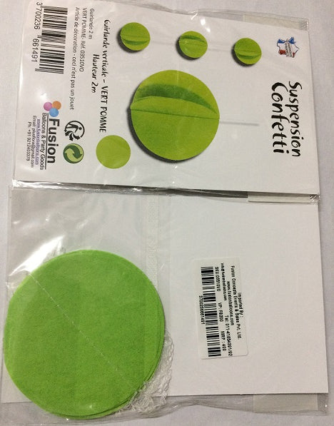 Party Balloons Lime Green Round Paper Garland