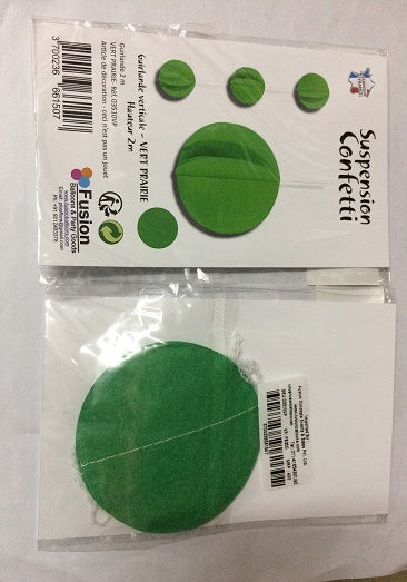 Winter Green Round Paper Garland - 2M  