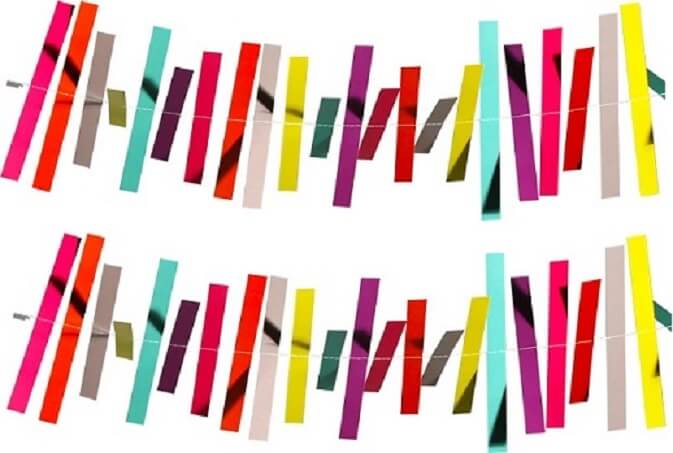 Party Balloon Stick Multicolor Paper Garland 