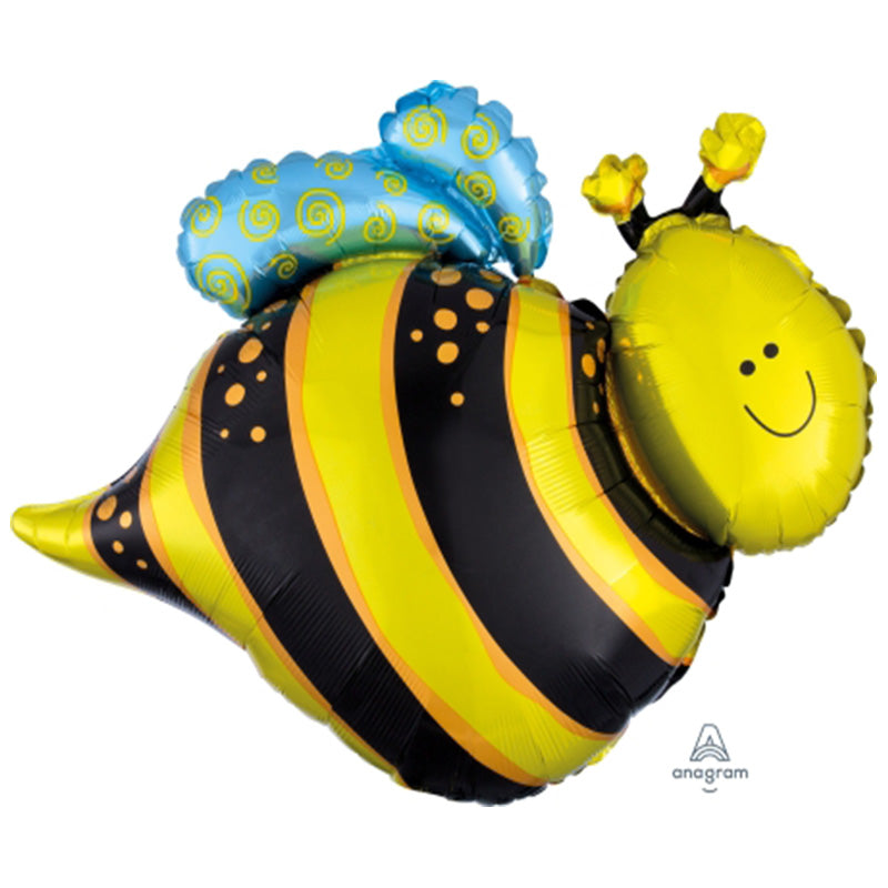 LARGE SHAPE HAPPY HONEY BEE  BALLOONS 25" 