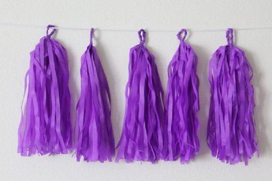 Party Balloons Purpul Tassels Garland