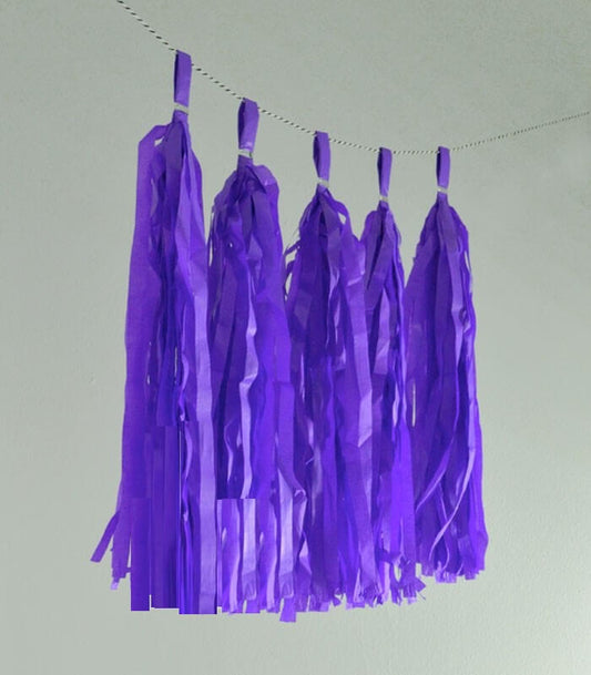 Party Balloon Voilet Papper Tassels Garland 