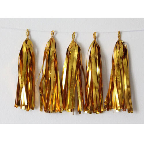 Party Balloon Golden Foil Tassels Garland 