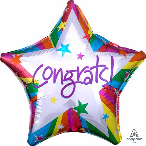Congrats Rambo Star 18" Foil balloon 