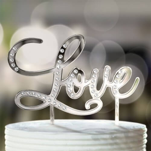 Party Balloon Love Cake Topper