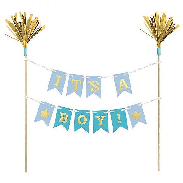 CAKE PICK IT'S A BOY CAKE TOPPER