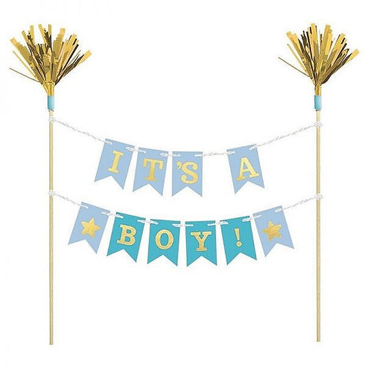 CAKE PICK IT'S A BOY CAKE TOPPER