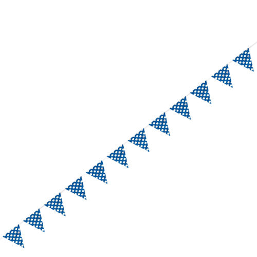 Party Balloon 12Ft. Blue Polka Dots Flag Banner 1Ct.