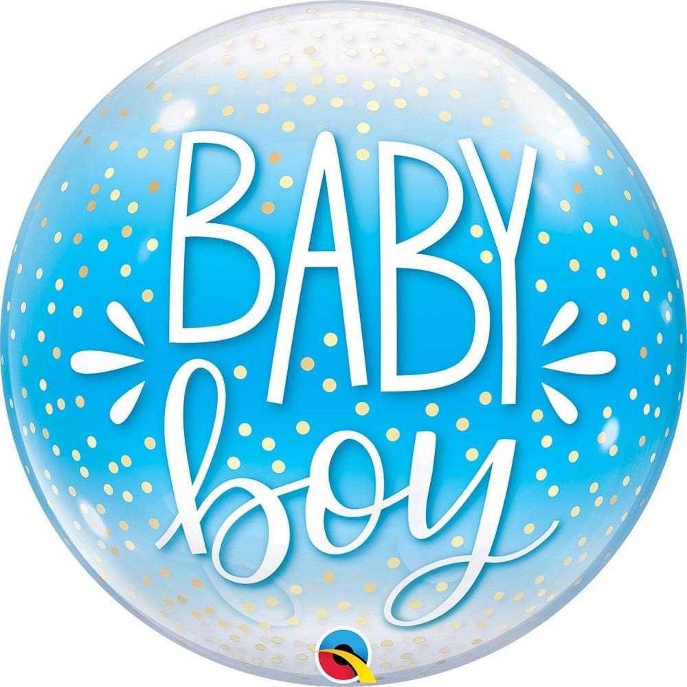 Baby Boy Bubbles Balloon 22: Foil Balloon 