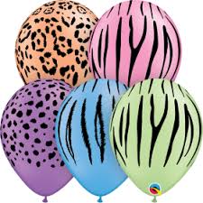Party  Balloon 11" Safari Assortments Neon Latex Balloon-50